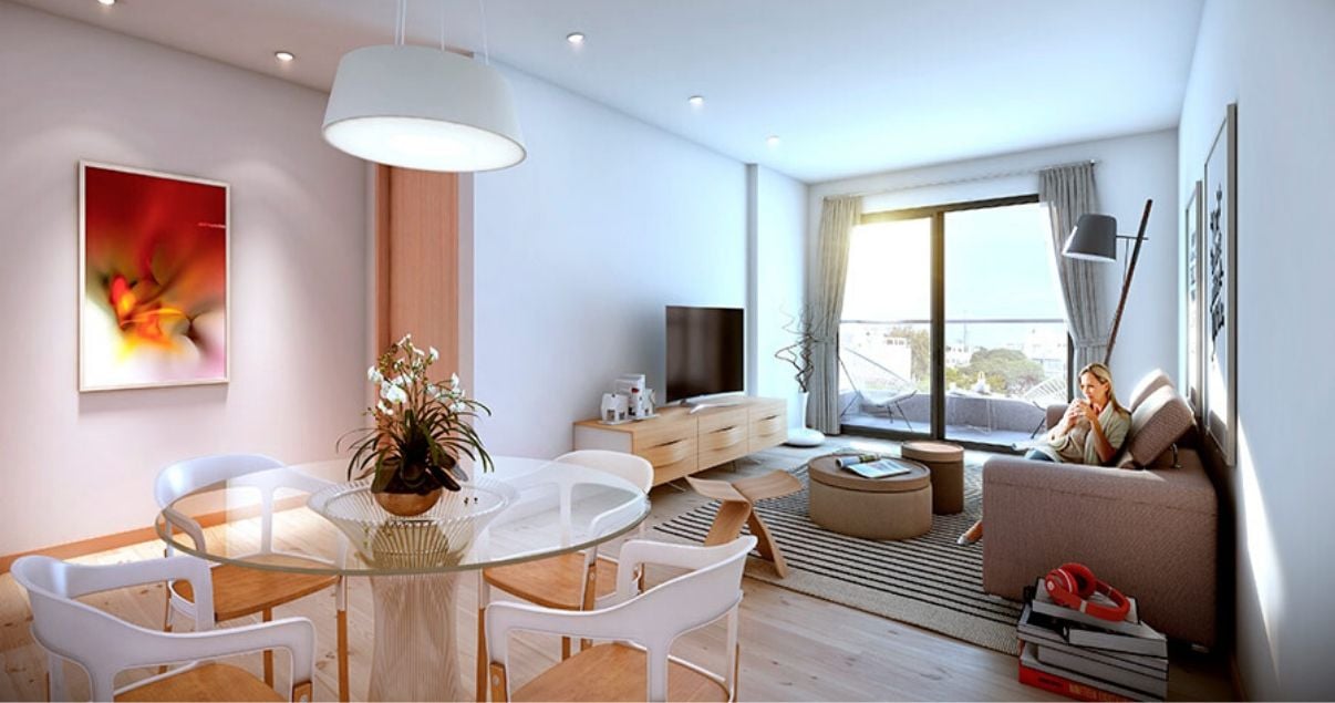 Living de apartamento en pozo via 21