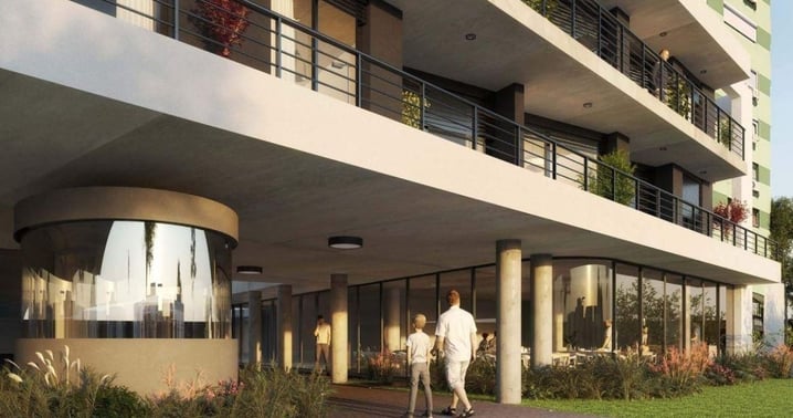Fachada Ventura Boulevard desarrollo de la promotora inmobiliaria Ventura
