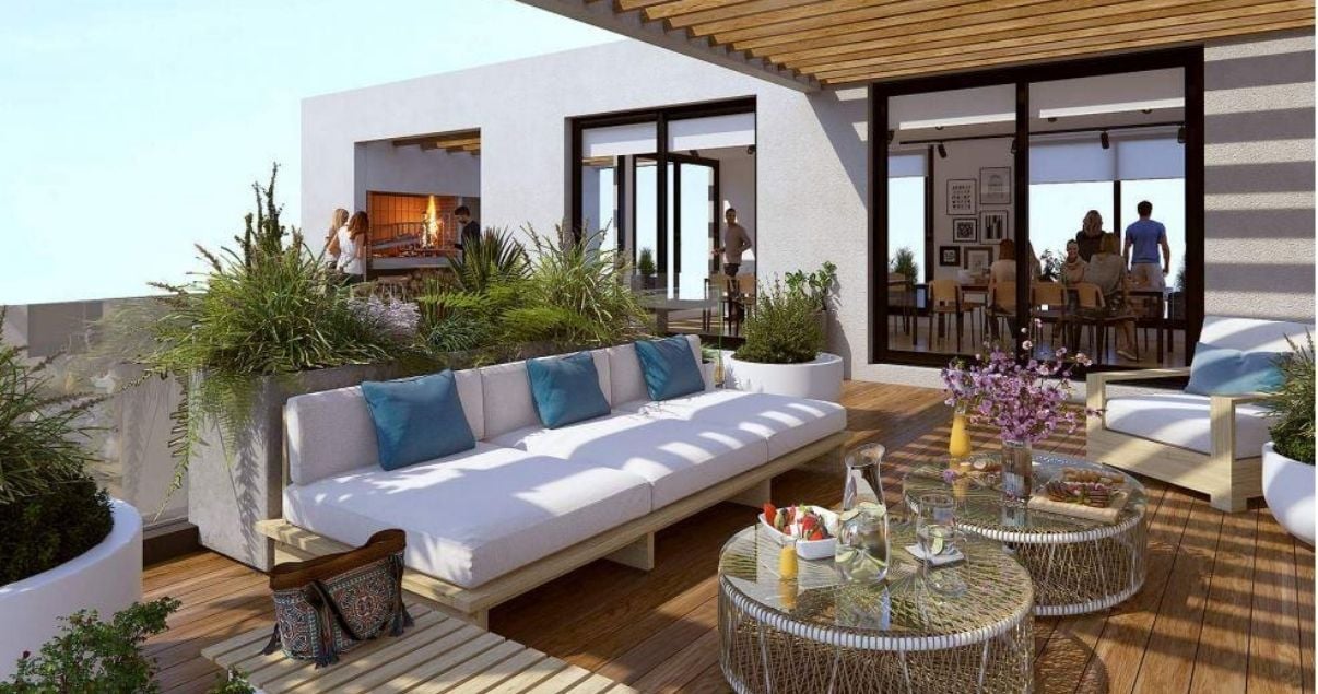 Terraza de Ventura cultural, desarrollo inmobiliario de la promotora Ventura