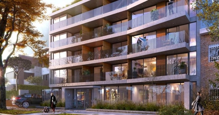 Fachada de Doce_22 diseñada por Raij arquitectos