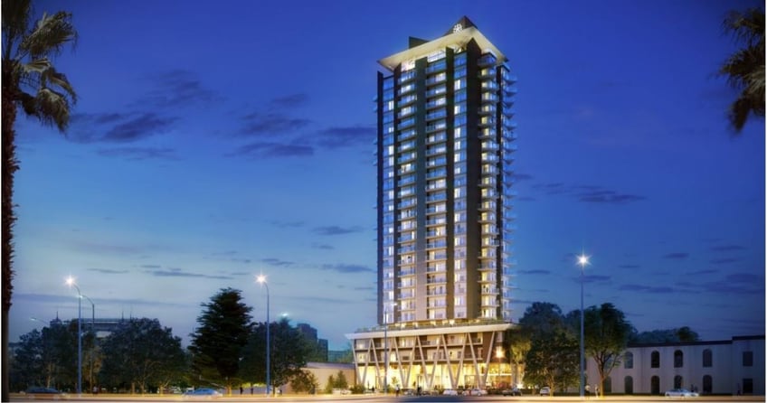 Nostrum-Bay-exterior-del-edificio-en-el-atardecer