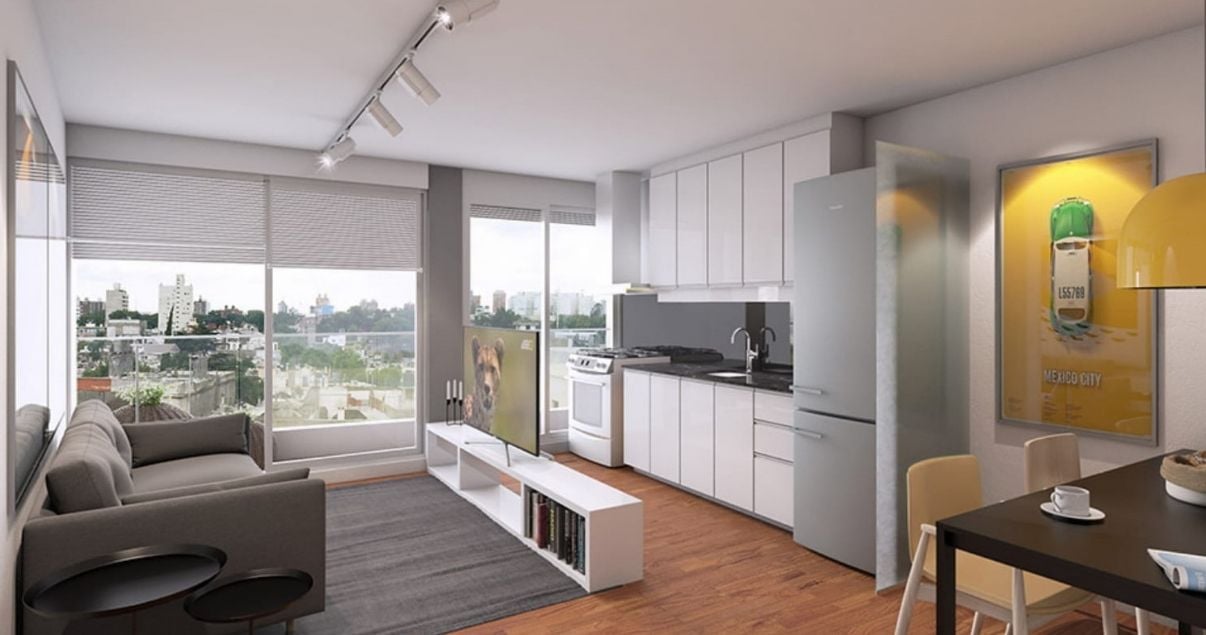 Interior de un apartamento en MET Parc del estudio de arquitectos Cesio Olveira
