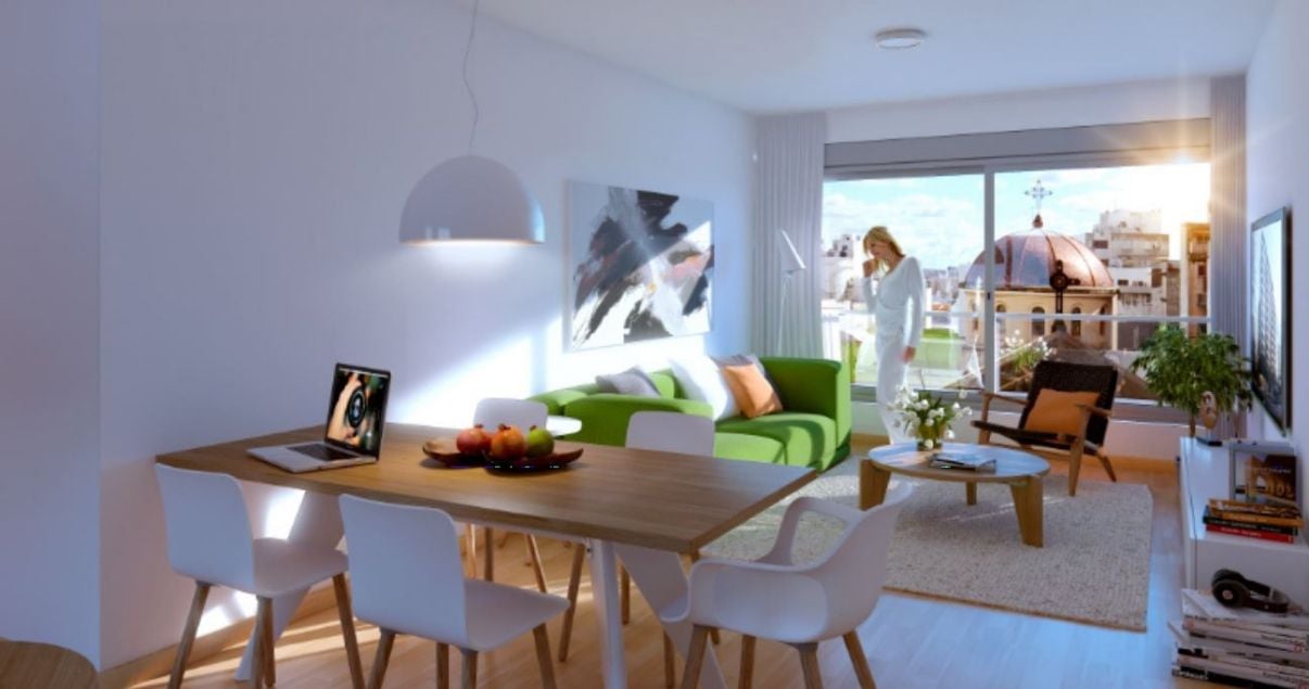 Interior de un apartamento en edificio Nostrum 18 de la Empresa Constructora Ceaosa